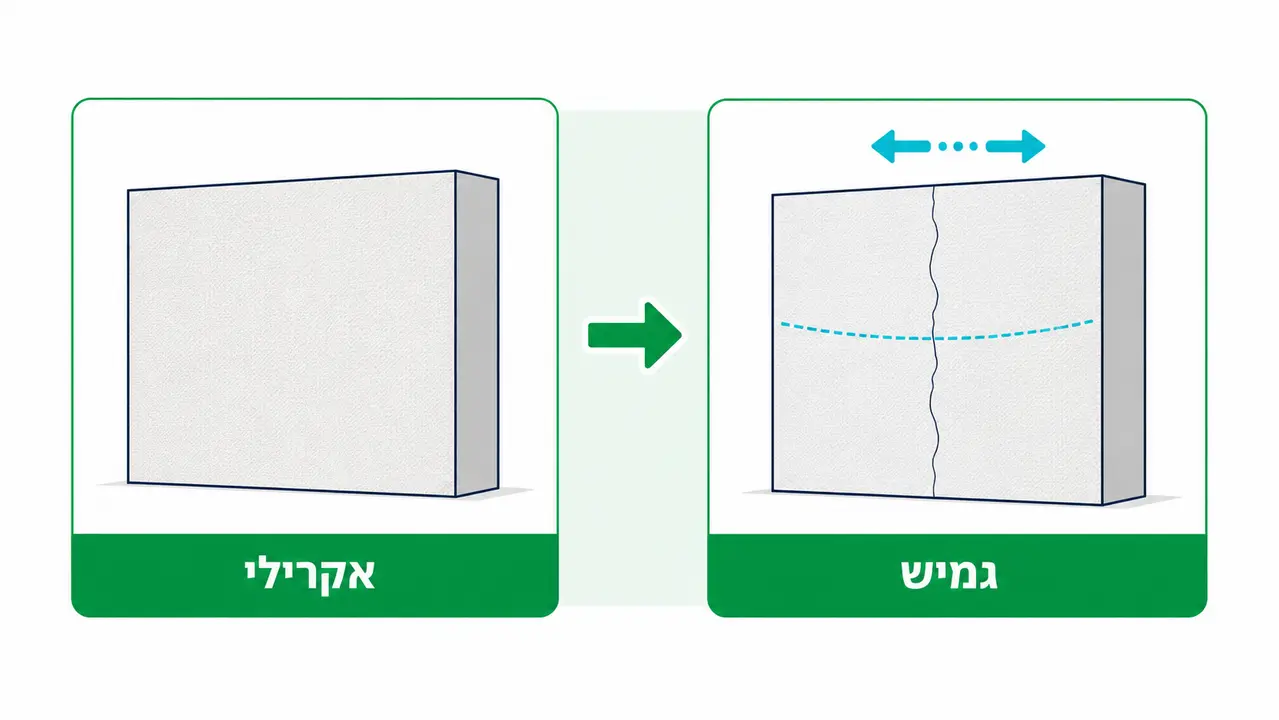 צבע אקרילי מול צבע גמיש