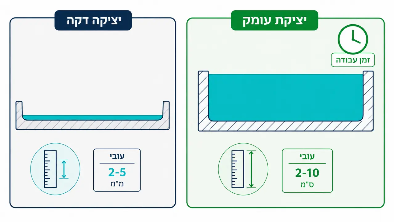 איך בוחרים אפוקסי ליציקה לפי עומק היציקה?
