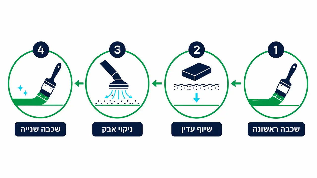האם חייבים לשייף בין שכבות לכה?