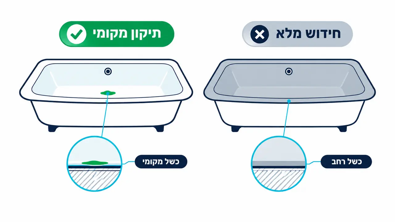 אפשר לתקן נקודת קילוף קטנה, או שחייבים להסיר הכול?