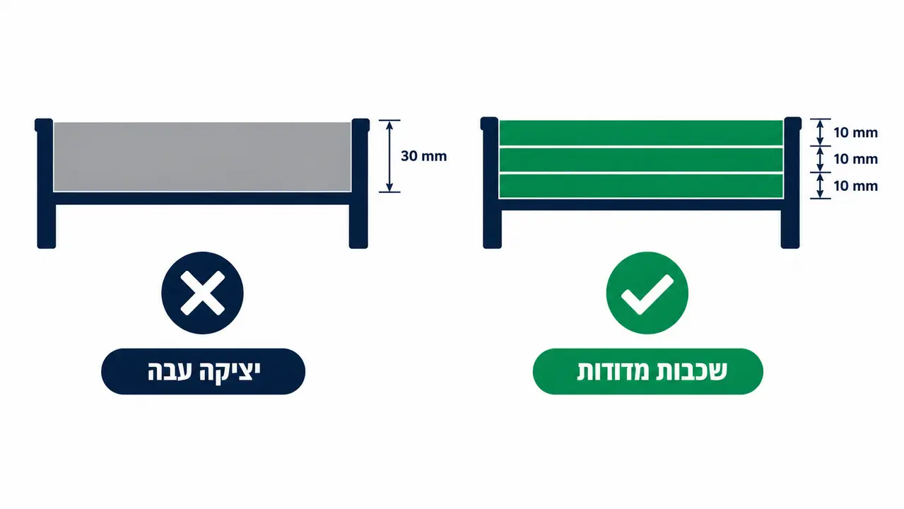 איך עובי היציקה משפיע על המחיר ועל הסיכון לכשל?
