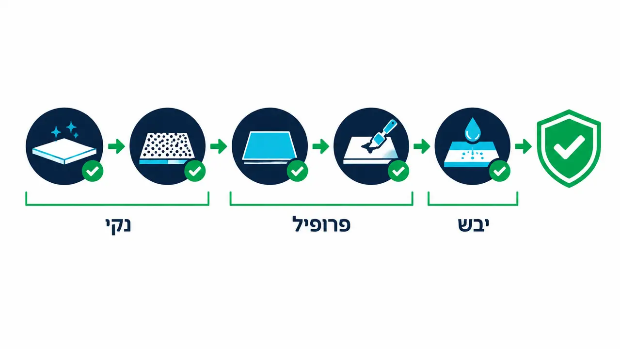 איך יודעים שהרצפה מוכנה מספיק לפני שמתחילים פריימר?