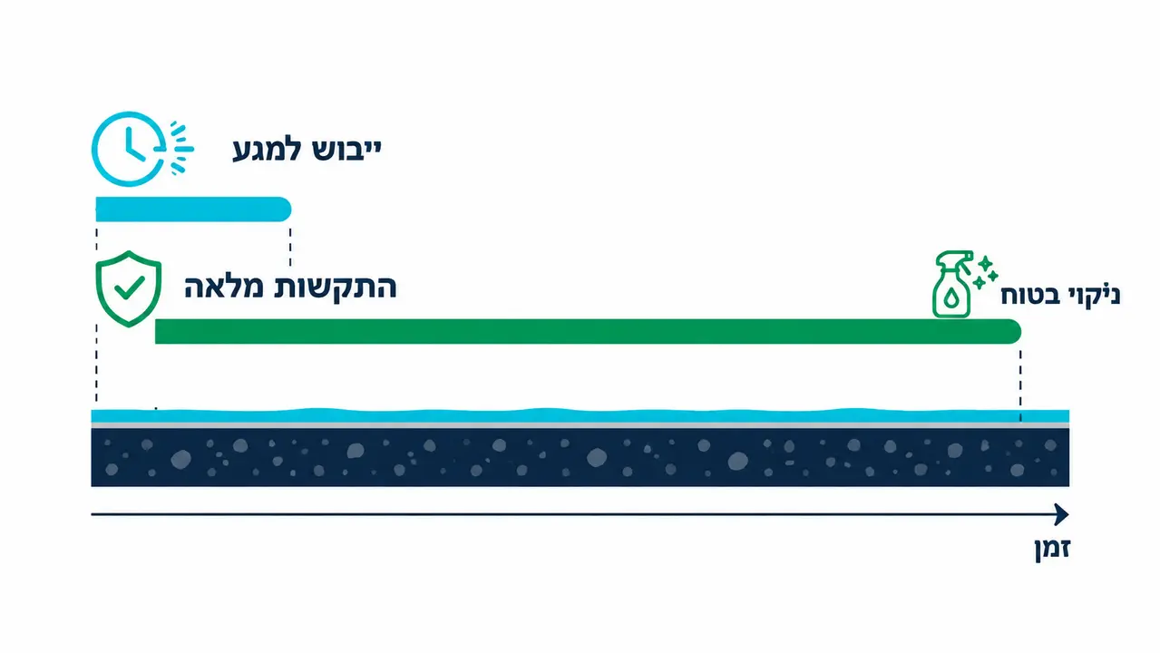 כמה זמן לוקח לצבע אפוקסי להתייבש על קיר?