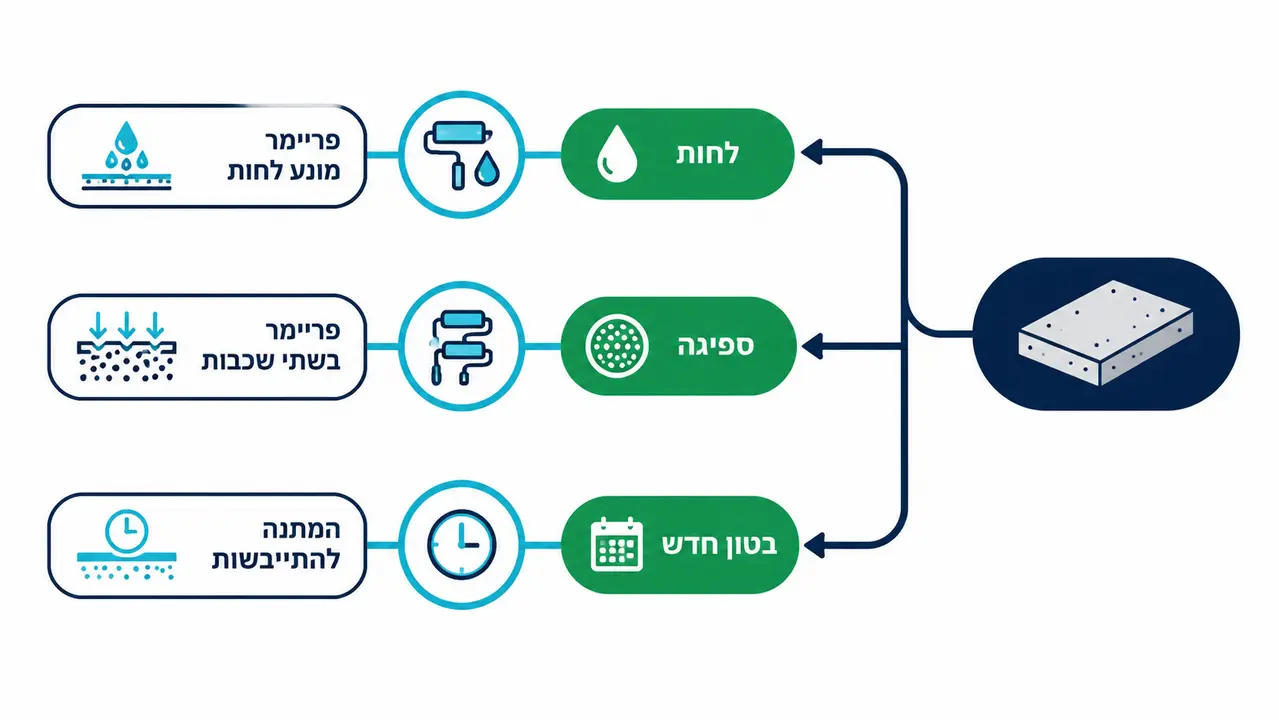 איך בוחרים פריימר נכון לפי מצב הבטון?
