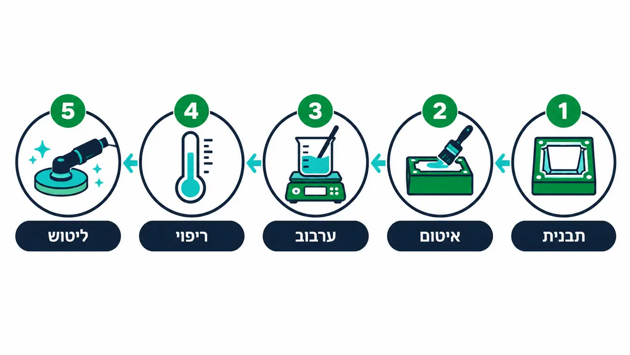 מה כוללת עלות יציקת אפוקסי מעבר לחומר עצמו?