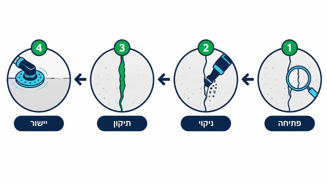 מה עושים עם סדקים, חורים ושברים לפני פריימר ואפוקסי?