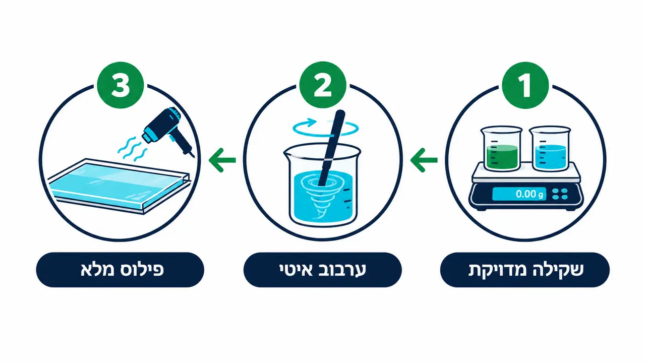 מדריך עבודה עם שרף אפוקסי